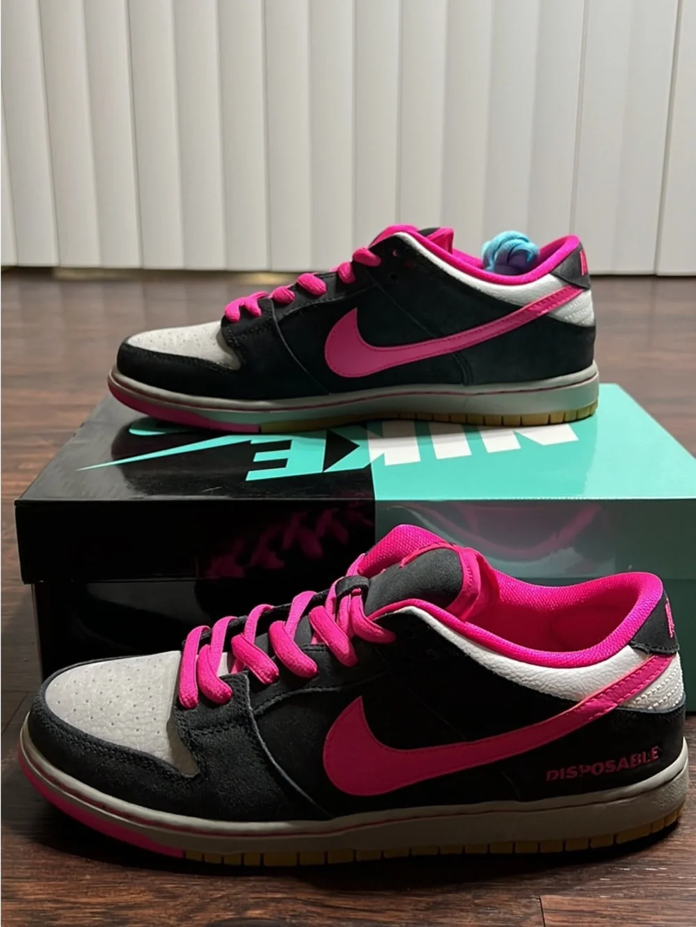 Nike Dunk Low SB in Black, Gray & Hot Pink